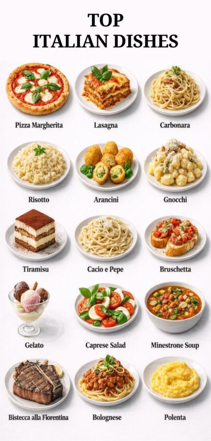 Repas italien de luxe