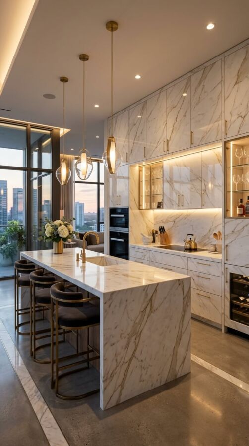 Matériaux de cuisine luxe