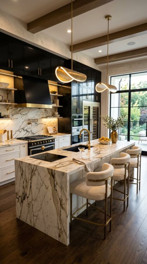 Matériaux de cuisine luxe