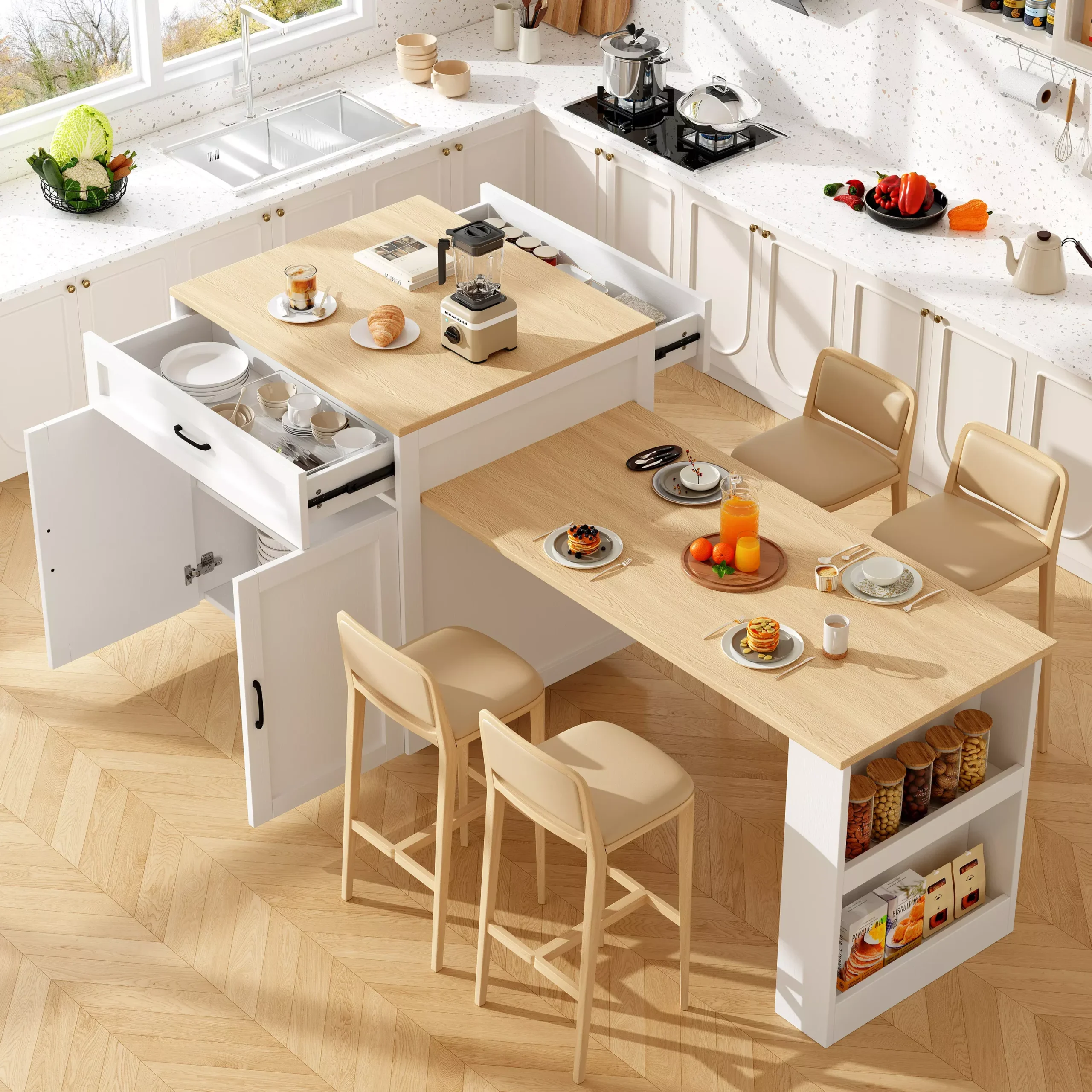 Ilot central moderne cuisine