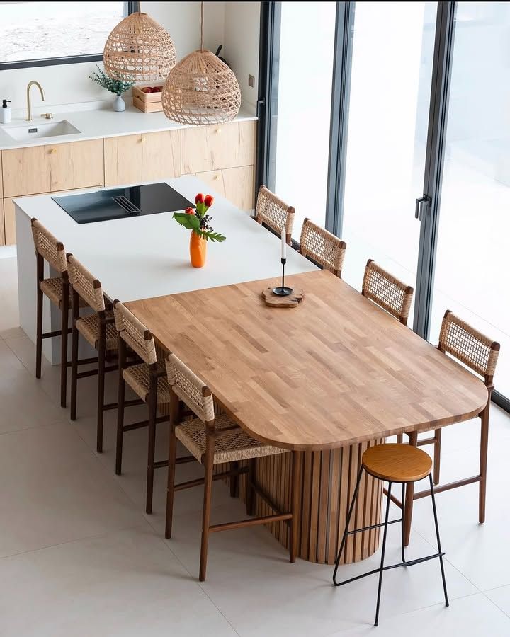 Ilot central moderne cuisine