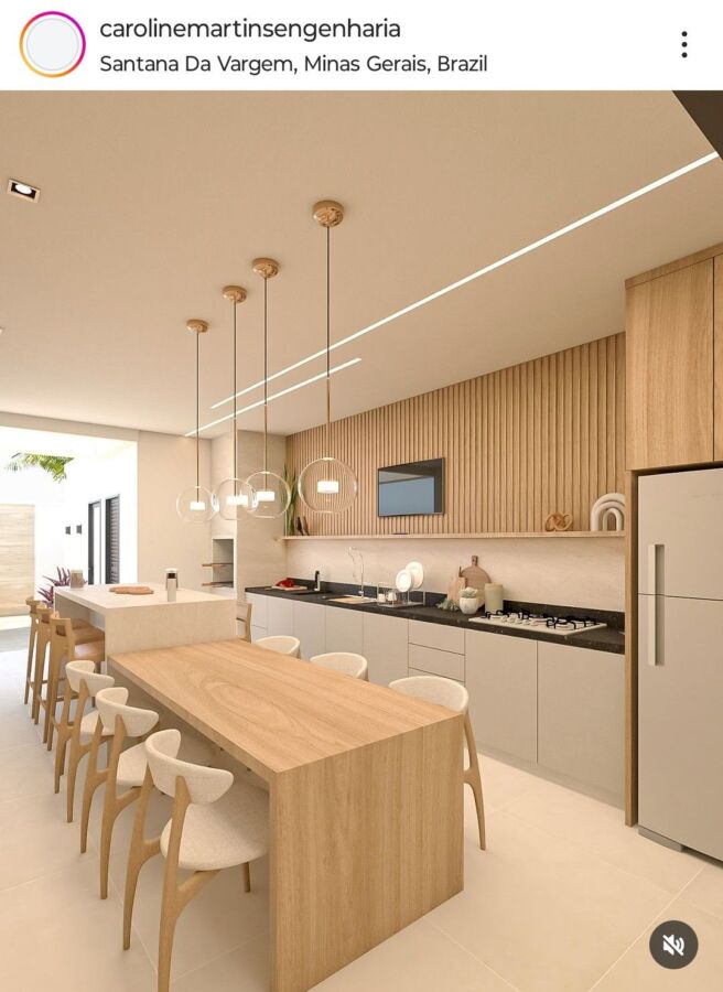 Ilot central moderne cuisine