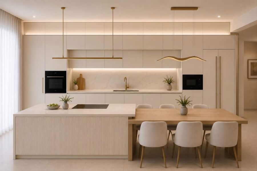 Table intégrée pratique cuisine