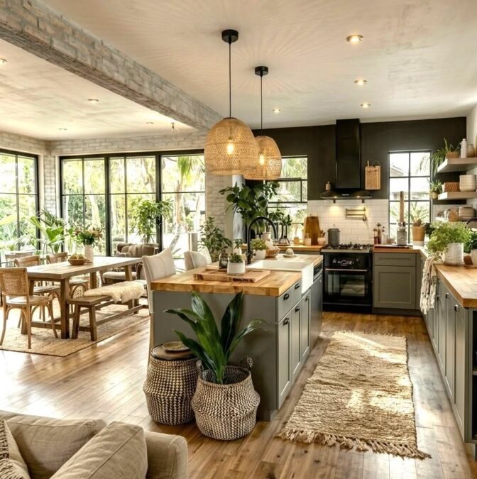 Cuisine Américaine Ouverte sur Salon : Un Style Contemporain